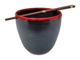 Yaletown Chopstick Bowl with red rim by Matthew Freed